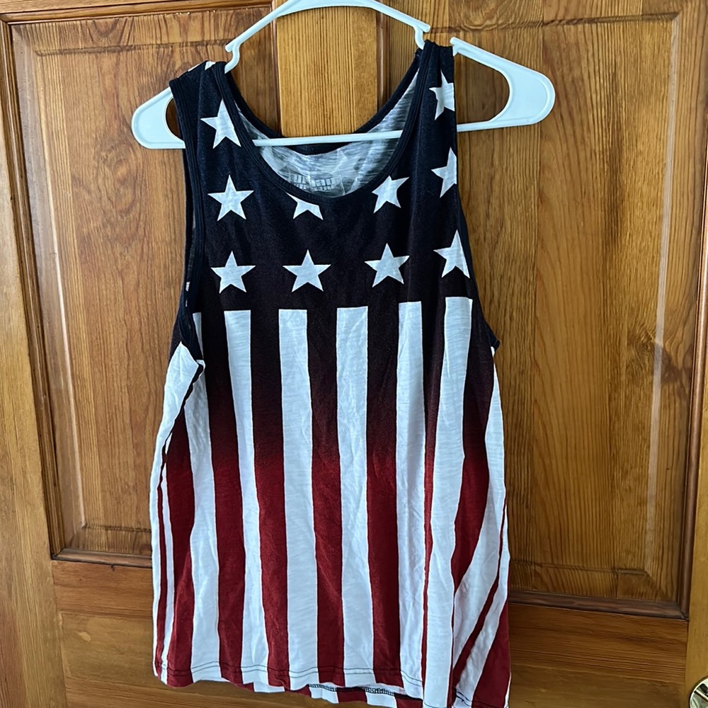 Men’s tank red white and blue